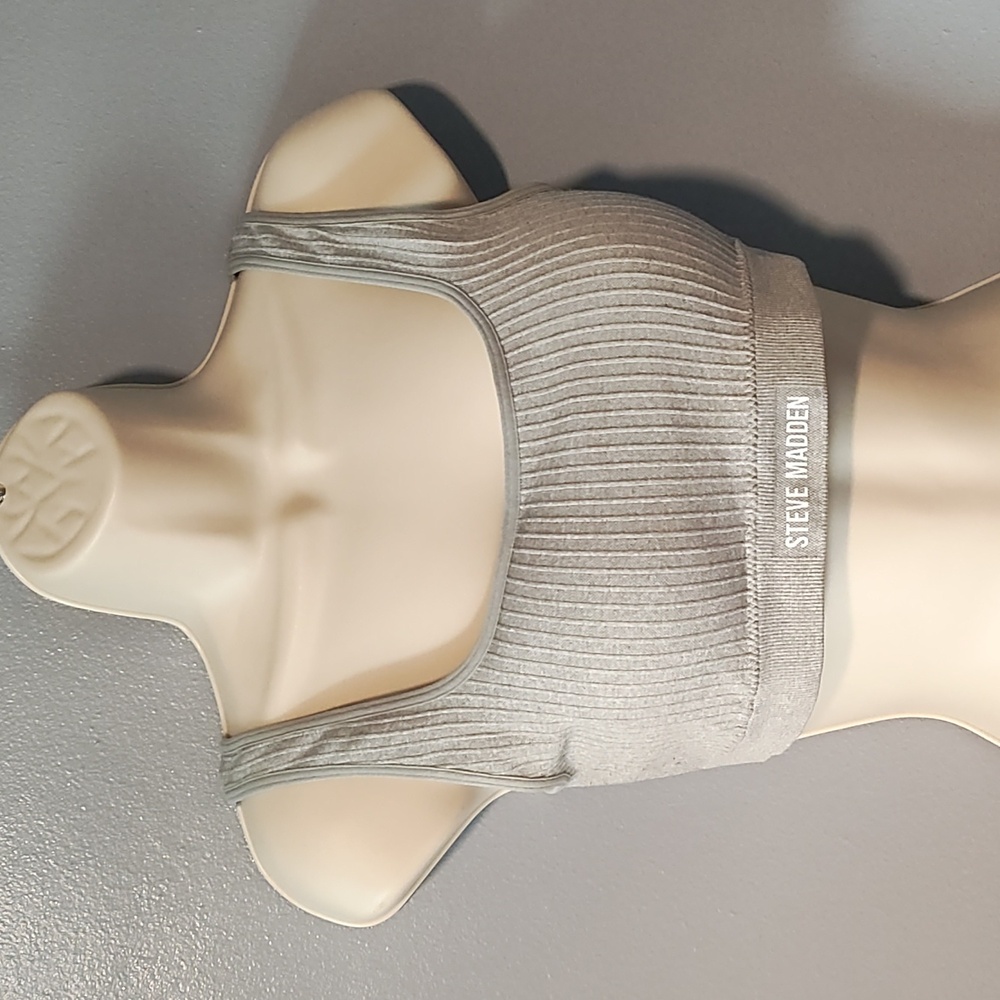 Steve Madden Light Gray Ribbed Padded Wireless Br… - image 8